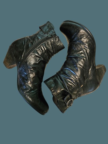 Fidji black leather slouchy - fidji,