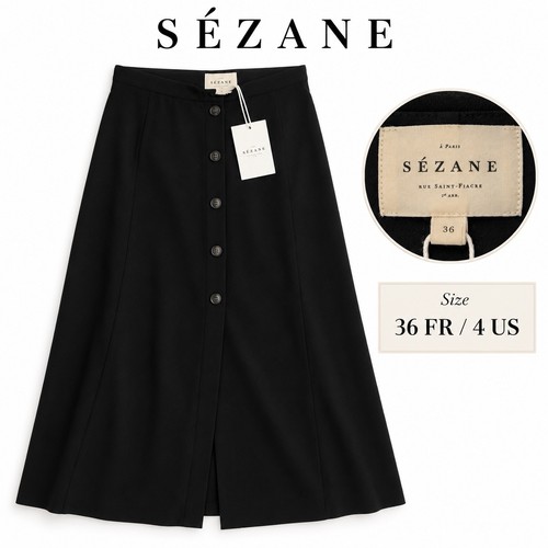 Sézane fidji skirt black - sézane,