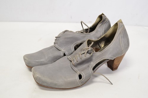Fidji gray lace block heels - block,